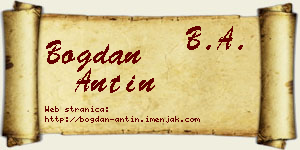 Bogdan Antin vizit kartica